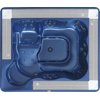 Переливной СПА бассейн Jacuzzi Experience Virginia 257x219x98 см чаша White, с аэромассажем
