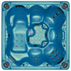 СПА бассейн Viking Spas Heritage II 238х238х96,5 см, V=1700 л (бирюзовый цвет)