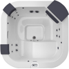 СПА бассейн Jacuzzi Maxi Delfi 190x190x80 см base чаша Silver Pearlscent, без боковых панелей
