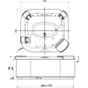 ��� ������� Jacuzzi Maxi Delfi pro 190x190x80 �� ��� ������� top ���� White, � ��������.