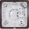 СПА бассейн Jacuzzi Maxi Delos pro 215x190x80 см с обшивкой top audio чаша Ocean Blue, панели Дуб риф. c теплооб.