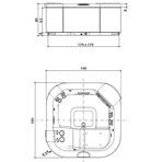  ���������� ��� ������� Jacuzzi Experience Sienna 257x219x98 �� ���� Ocean Blue, ��� �����������
