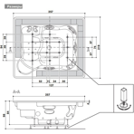  ���������� ��� ������� Jacuzzi Experience Virginia 257x219x98 �� ���� Silver Pearlscent, � ������������