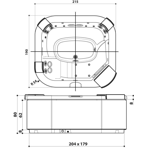  ��� ������� Jacuzzi Maxi Delfi pro 190x190x80 �� � �������� base ���� Silver Pearlscent, ������ ��� ���. c ��������