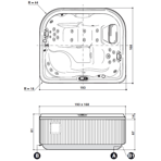  ��� ������� Jacuzzi Maxi Santorini pro 230x215x90 �� top audio ���� Ocean Blue ������ ��� � �������.